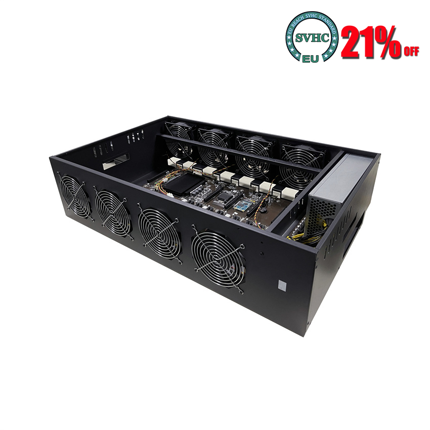 2000W Atx Mining Power Supply - Châssis de Machine d'extraction, 8 emplacements