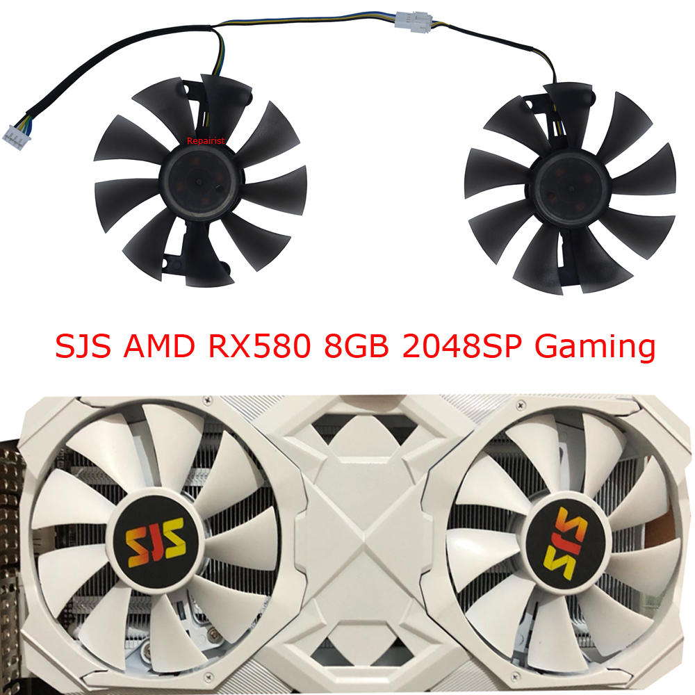 Rx 580 8Gb 2048Sp Gpu - Ventilateur de carte vidéo de jeu